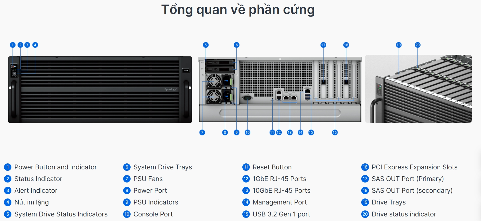 tổng quát phần cứng synology high density hd6500