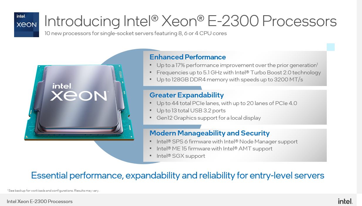 cpu intel xeon e-2300 processor features overview maychusaigon