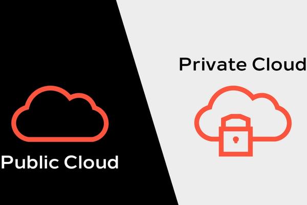 điểm khác biệt giữa private cloud và public cloud