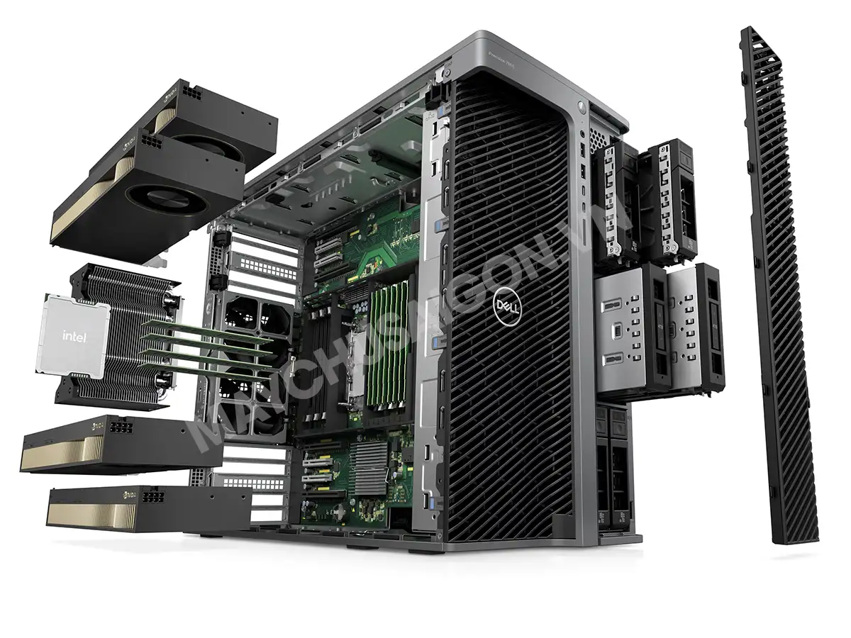 máy trạm dell precision 7960 tower workstation exploded view