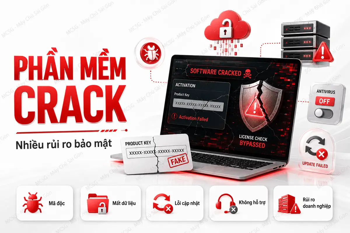 rủi ro khi dùng phần mềm crack