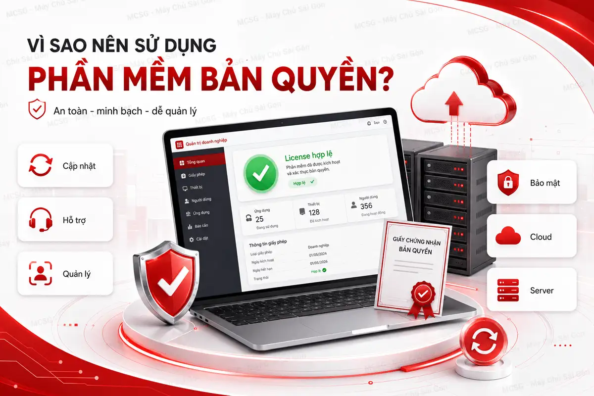 vì sao nên sử dụng phần mềm bản quyền