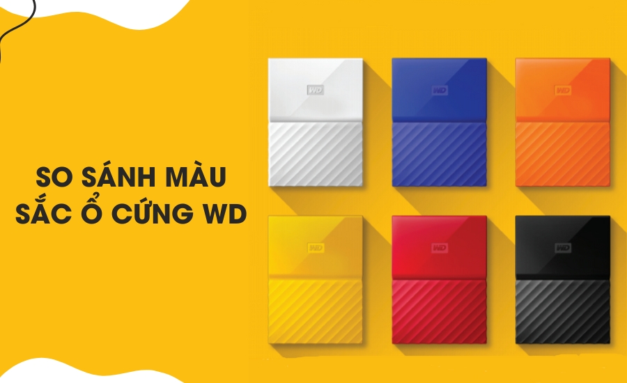 So sánh màu sắc ổ cứng WD