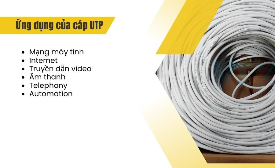 Ứng dụng của cáp UTP