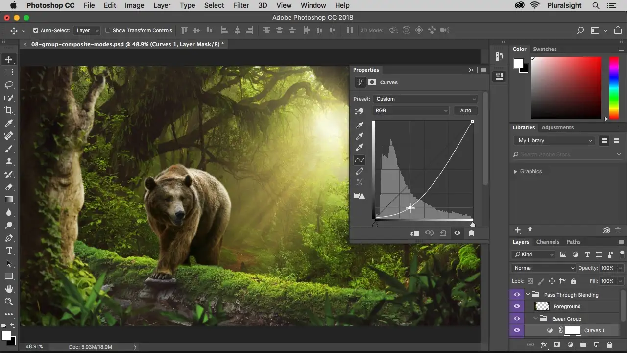 giao diện adobe photoshop cc