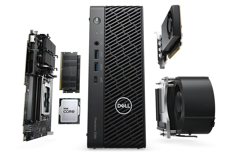 máy trạm dell precision 3280 compact workstation exploded view