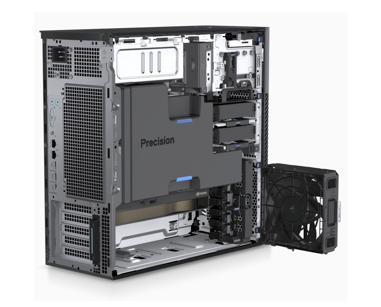 máy trạm workstation dell precision 5860 tower workstation exploded view