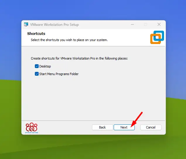 bước 5.1 chọn tạo shortcut