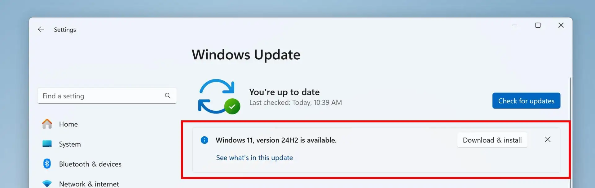 cập nhật windows 11 24h2 qua windows update