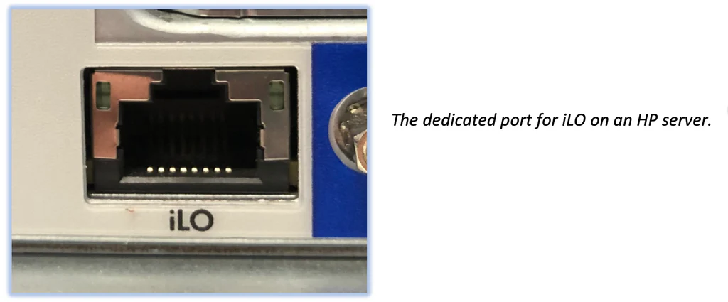 ilo port on server hpe