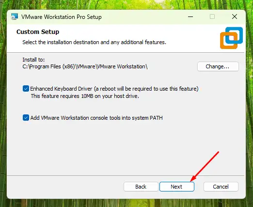 hướng dẫn cài đặt vmware workstation 16 pro bước 4